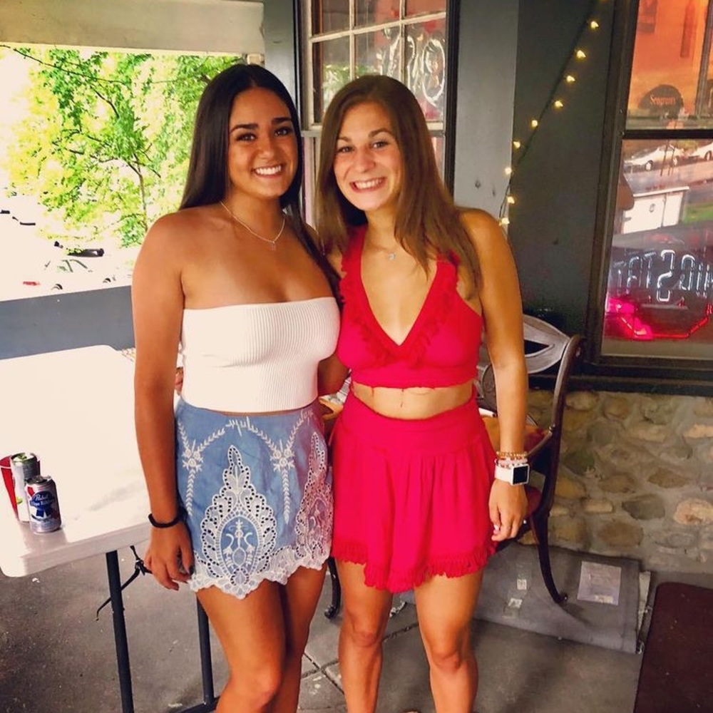 Free People Red Fringe Two Piece Set